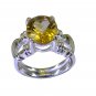 Riyo Golden Citrine 925 Solid Sterling Silver Innovative Ring Srcit70-14082