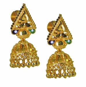 Riyo Plain Gold Plated Plain Earring alluring handmade  stone jewelry GPEJHU-120
