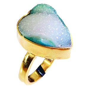 Riyo Druzy Drusy 18 Kt Gold Platings Toe Ring Jewelry Sz 7 Gprdru7-24010