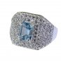 Riyo Blue Topaz Indian Silver Jewelry Ecclesiastical Ring Sz 7 Srbto7-10029