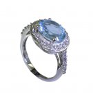 Riyo Blue Topaz Hammered Silver Silver Stacking Ring Sz 5.5 Srbto5.5-10005
