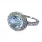 Riyo Blue Topaz Hammered Silver Silver Stacking Ring Sz 5.5 Srbto5.5-10005