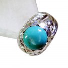 Riyo Turquoise Girls Silver Jewelry Oxidized Silver Ring Sz 7 Srtur7-82023