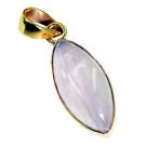 Riyogems Rose Quartz 18k Gold Plated Ball Pendant L 1.5in Gpproq-68008