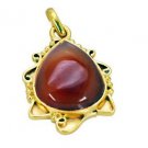 Riyogems Red Onyx 18kt Gold Plated Tassel Pendant L 1.5in Gppron-66049