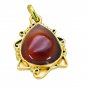 Riyogems Red Onyx 18kt Gold Plated Tassel Pendant L 1.5in Gppron-66049