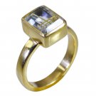 Riyo Multi Gold Plated Rutile Quartz CZ Ring classy handmade jewelry stores GPRR