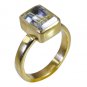 Riyo Multi Gold Plated Rutile Quartz CZ Ring classy handmade jewelry stores GPRR