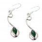 Riyo Malachite 92.5 Sterling Silver Silver Earring Wires L 1.5in Semal-48009