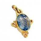Riyogems Green Amethyst 18 Kt Gold Platings Flower Pendant L 1.2in Gppgam-28009
