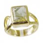 Riyo Multi Gold Plated Rutile Quartz CZ Ring shapely i love jewelry store GPRRQC