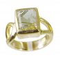 Riyo Multi Gold Plated Rutile Quartz CZ Ring shapely i love jewelry store GPRRQC