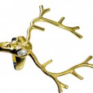 Riyo   Gemstone  18kt Gold Plated Deer Ring Gprdeer70-180005