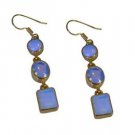 Riyo Purple Gold Plated Fire Opal CZ Earring flashy handmade jewellery shops GPE