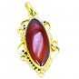 Riyogems Red Onyx Rhodium Plate Religious Pendants L 1.5in Gppron-66025