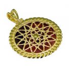 Riyogems Red Onyx 18 Kt Gold Platings Owl Pendant L 1.2in Gppron-66016