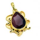 Riyogems Red Onyx 18c Gold Plated Promise Pendants L 1.5in Gppron-66021