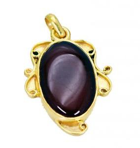 Riyogems Red Onyx 18.Kt Gold Platings Piglet Pendants L 1.5in Gppron-66033