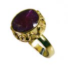 Riyo Indi Ruby 18c Gold Polish Nice Ring Sz 7 Gpriru7-34074