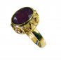 Riyo Indi Ruby 18 Ct Ygold Plated Aqiq Ring Sz 7 Gpriru7-34075