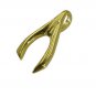 Riyogems A Plain Copper 18kt Gold Plated Wish Bone Pendant L 0.5in Gppwish-39000