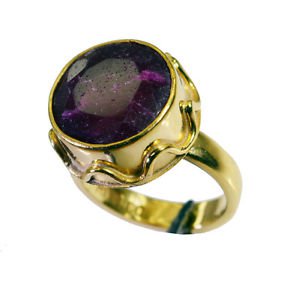 Riyo Indi Ruby 18kt Gold Plating Thumb Ring Sz 7.5 Gpriru7.5-34091