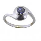 dishy Iolite 925 Sterling Silver Blue Ring jewelry L-1in US 5,6,7,8