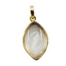 chocolate-box Crystal Quartz Gold Plated White Pendant wholesale L-1 US