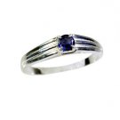 gorgeous Iolite Silver Blue Ring gemstone L-1in US 5,6,7,8