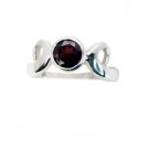 statuesque Garnet Silver Red Ring supplies L-1in US 5,6,7,8