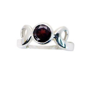 statuesque Garnet Silver Red Ring supplies L-1in US 5,6,7,8