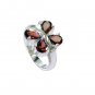 stunning Garnet Silver Red Ring wholesales L-1in US 5,6,7,8