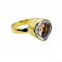 appealing Crystal Quartz Copper White Ring gemstones L-1in US 5,6,7,8