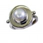 cute Pearl Silver white Ring jewelry L-1in US 5,6,7,8