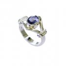 bonnie Iolite Silver Blue Ring jaipur L-1in US 5,6,7,8