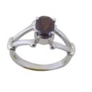 divine Garnet 925 Sterling Silver Red Ring gemstones L-1in US 5,6,7,8