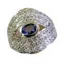 picturesque Iolite Silver Blue Ring jewellery L-1in US 5,6,7,8