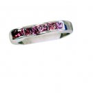 splendid Garnet Silver Red Ring gemstones L-1in US 5,6,7,8
