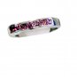 splendid Garnet Silver Red Ring gemstones L-1in US 5,6,7,8