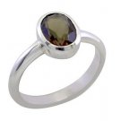 symm 1pcetrical Smoky Quartz 925 Sterling Silver Brown Ring handmade  L-1in US 5