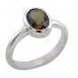 symm 1pcetrical Smoky Quartz 925 Sterling Silver Brown Ring handmade L-1in US 5