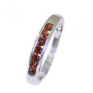 angelic Garnet Silver Red Ring jewellery L-1in US 5,6,7,8