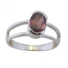 delicate Garnet 925 Sterling Silver Red Ring jewelry L-1in US 5,6,7,8