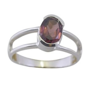 delicate Garnet 925 Sterling Silver Red Ring jewelry L-1in US 5,6,7,8