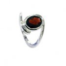 better Garnet Silver Red Ring wholesale L-1in US 5,6,7,8