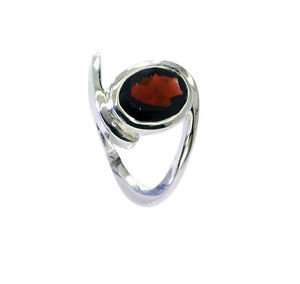 better Garnet Silver Red Ring wholesale L-1in US 5,6,7,8
