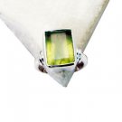 seemly Prehnite Silver Green Ring gemstone L-1in US 5,6,7,8