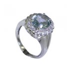 delightful Blue Topaz Silver Blue Ring jewelry L-1in US 5,6,7,8