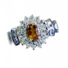 delightful Citrine Silver Yellow Ring wholesale L-1in US 5,6,7,8