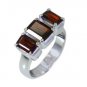 adorable Garnet Silver Red Ring indian L-1in US 5,6,7,8 Sz 7